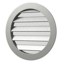 25RKM, Zunanja okrogla rešetka z zaslonom D275 in s prirobnico D250, Aluminij 