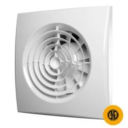Tihi ventilator za kopalnico fi 100 mm z loputo, AURA 4C, ugodno
