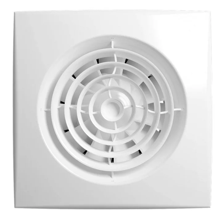 Tihi kopalniški ventilator za kopalnico z loputo fi 125 mm, AURA 5C