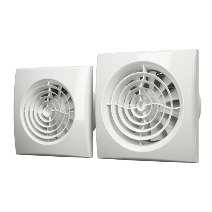 Tihi kopalniški ventilator za kopalnico z loputo fi 125 mm, AURA 5C