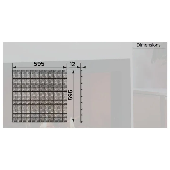 Ventilacijska rešetka 595x595 za Armstrong strop