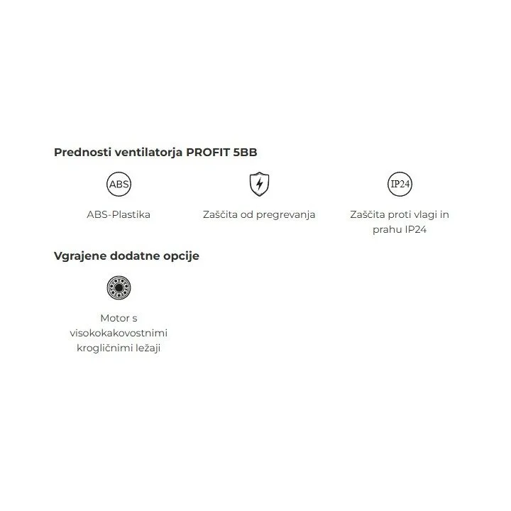 Kanalski aksialni ventilator za dovod in odvod zraka D125 - Akvavent