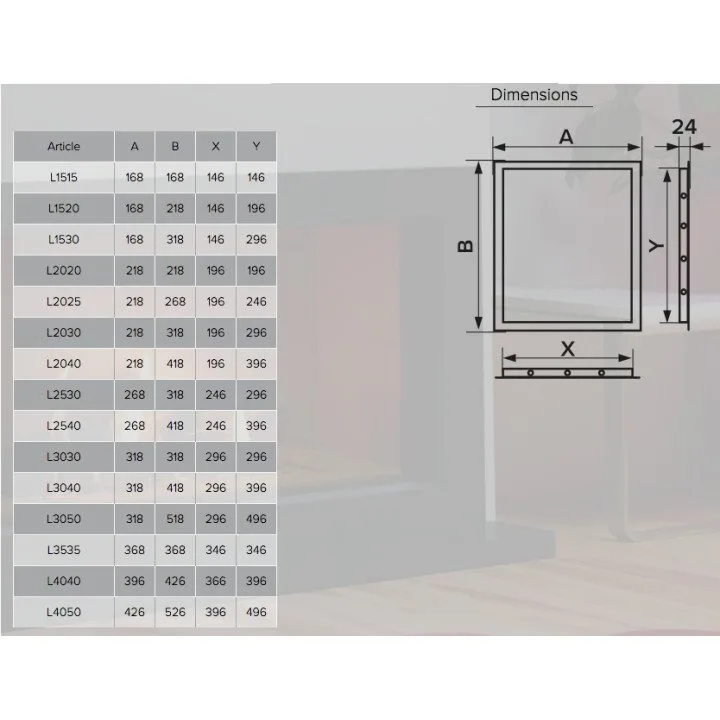  Revizijska vrata L2020 bela barva 218x218 s prirobnico - Akvavent