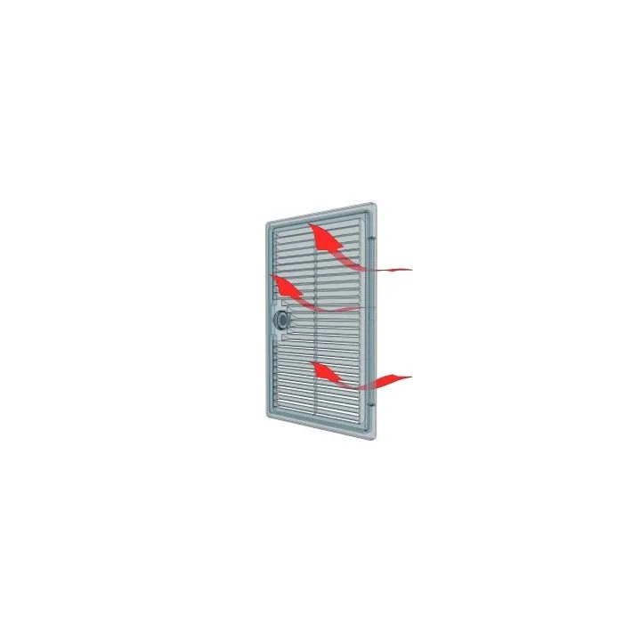 Slonovača od 3030DF, DEKOFOT ventilacijska vrata s ručicom 300x300, kromirana