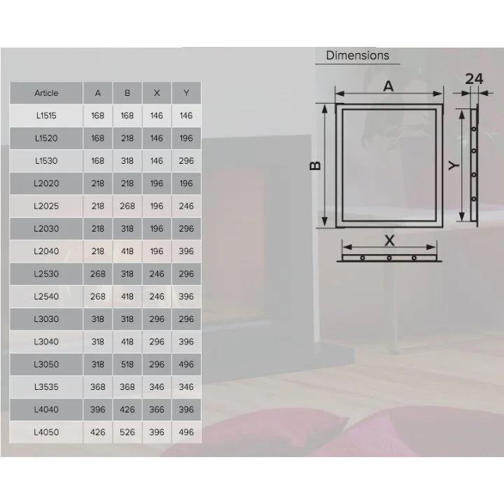 Revizijska vrata 15x20 150x200 L1520 zlato prirobnica cena - Akvavent