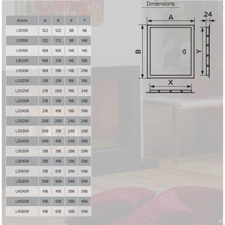 Revizijska vrata L1520R 150x200 168x218 po ugodni ceni - Akvavent