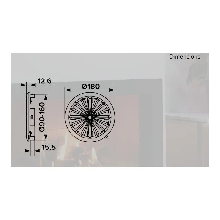 10RKU rešetka Ø90–160 mm