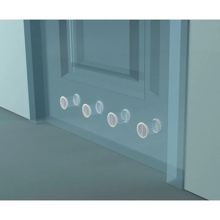 05DP 1/4 smeđa, odvojiva okrugla ventilacijska rešetka, 4 komada smeđa