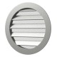 Outside round grill with screen D125 with flange D100, Aluminum