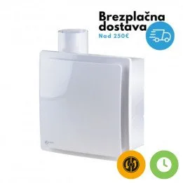 Tihi Radialni ventilator s časovnikom in stikalom SIKU VNV 1B KV TR za prezračevalne sisteme