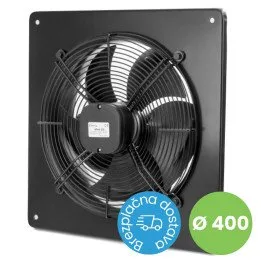 Visokozmogljiv stenski industrijski aksialni ventilator 400 mm