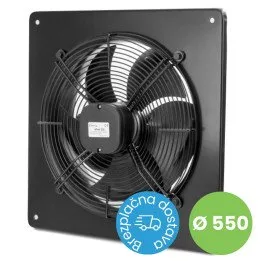 Visokozmogljiv stenski industrijski aksialni ventilator 550 mm