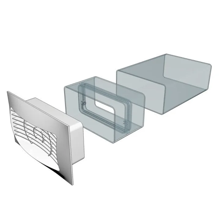 Rešetka 220x90 mm s prirobnico 250x120 mm