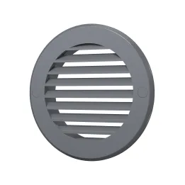 Prezračevalna rešetka zunanja okrogla D130 s prirobnico D100 10RKN grey