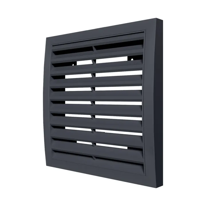 1515RRN grey, Zunanja snemljiva rešetka 150x150, ASA plastik 