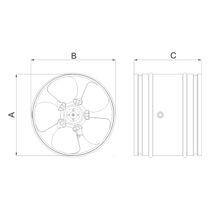 Aksialni kanalski ventilator fi 350 mm