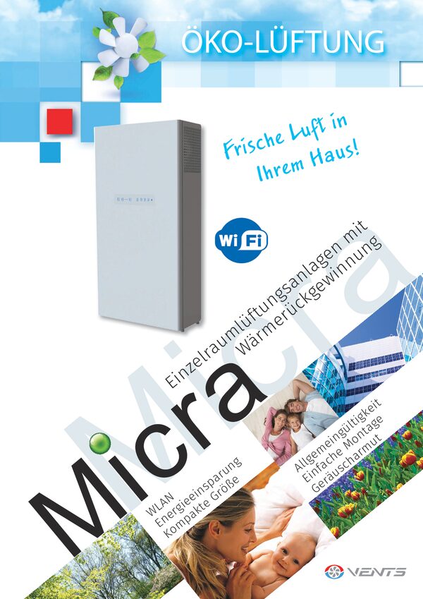 VENTS Micra 200 E ERV WiFi - Tehnični list
