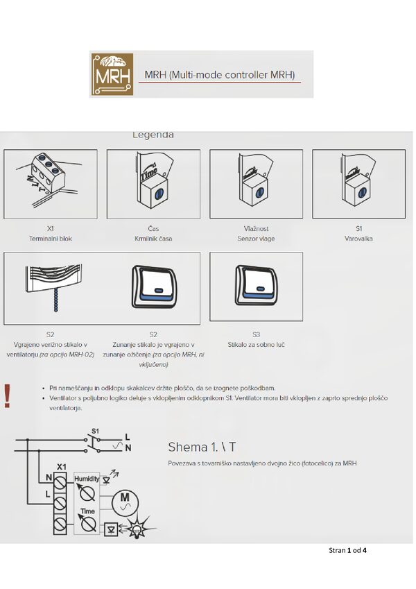 Navodila za uporabo krmilnika MRH